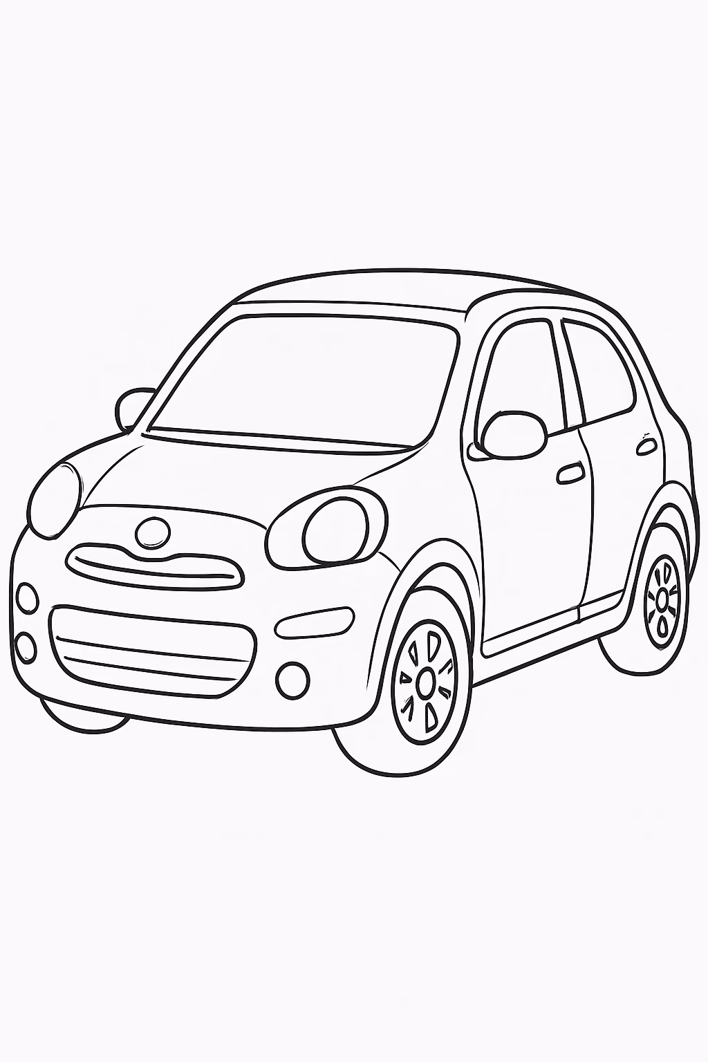 Carro nissan para colorir — desenho para imprimir