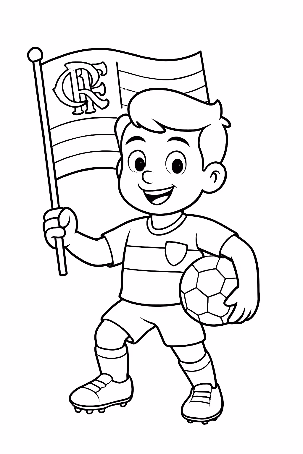 Cartinhas de album flamengo para colorir — desenho para imprimir