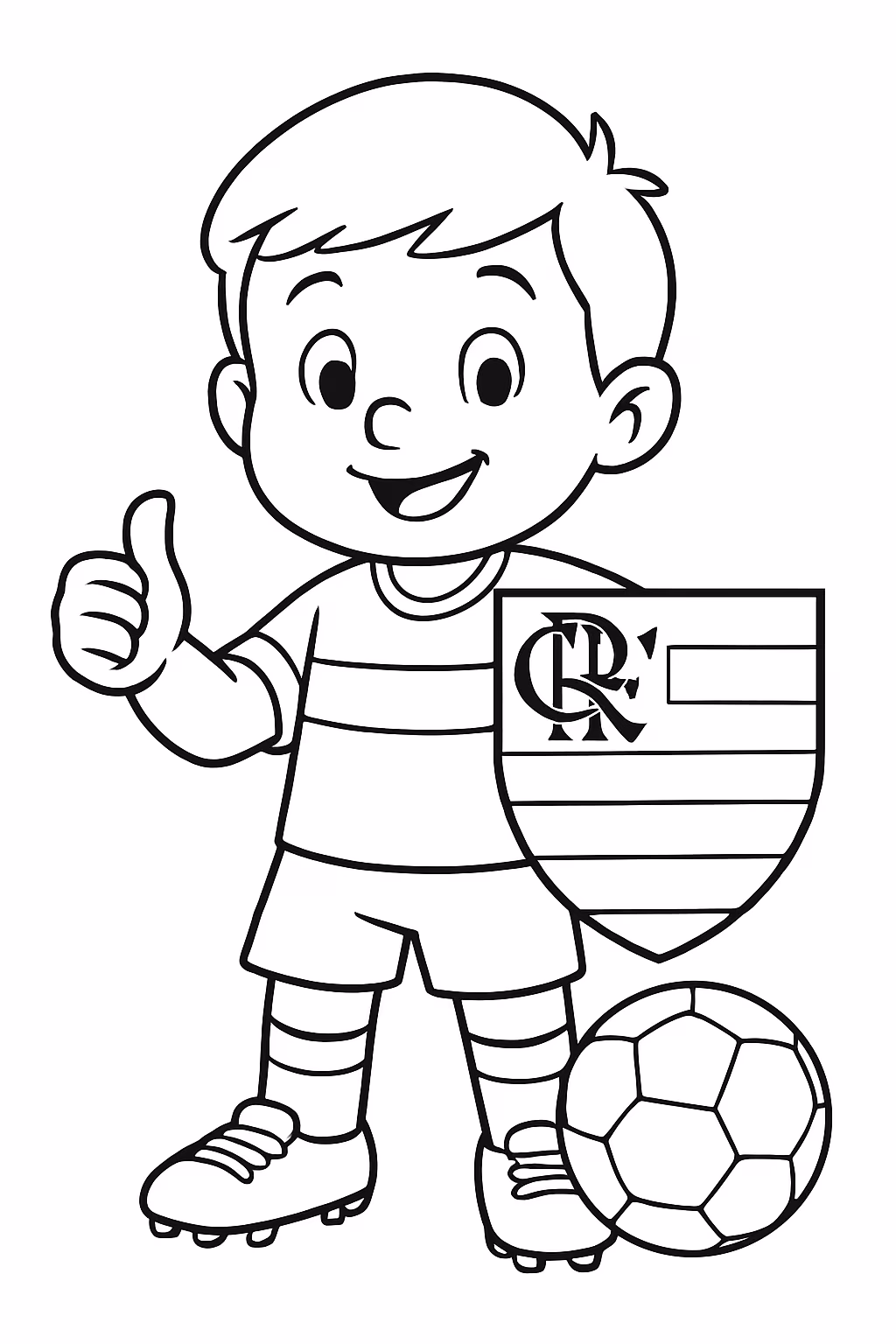 Cartinhas do flamengo para colorir — desenho para imprimir
