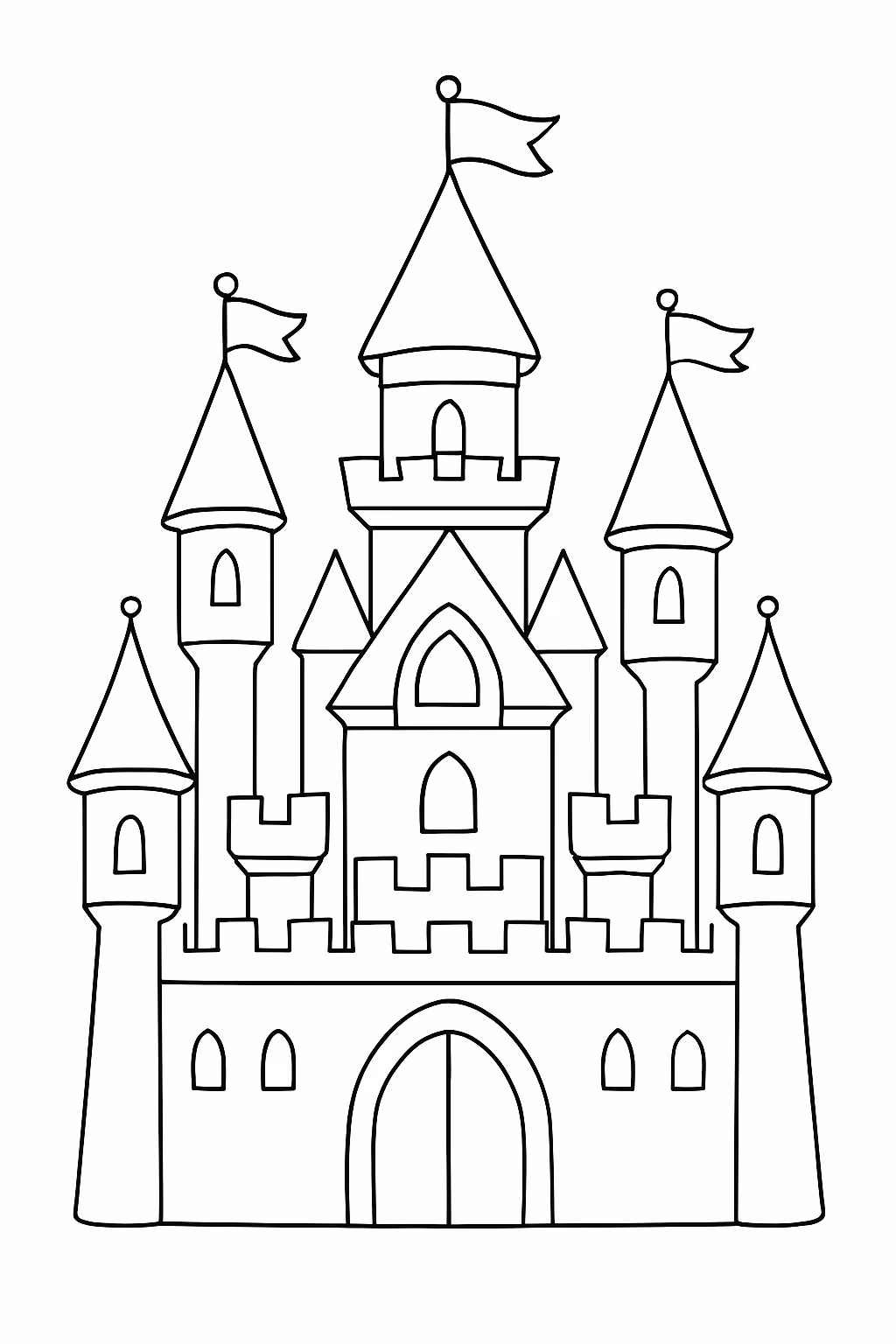 Castelo de princesa peach para colorir — desenho para imprimir