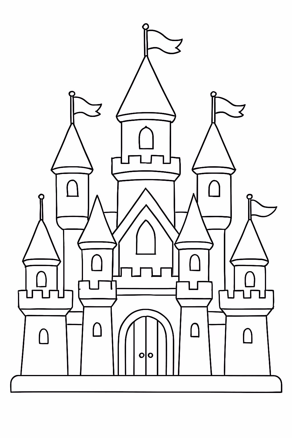 Castelo de princesa peachs do mario e bros para colorir — desenho para imprimir