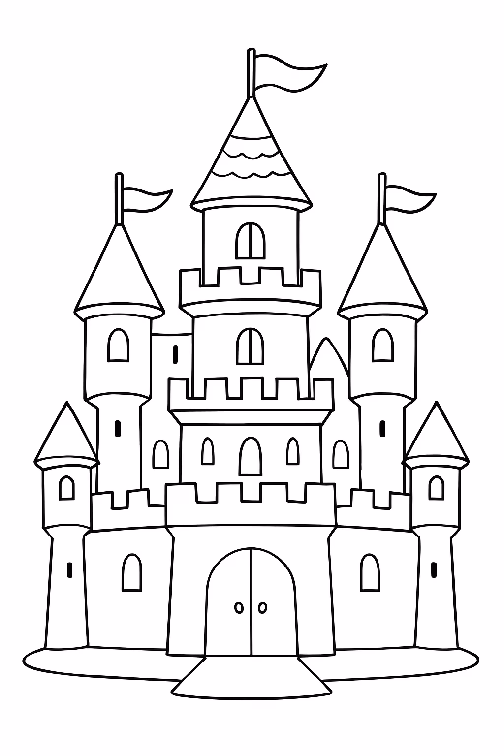 Castelo ra tim bum para colorir — desenho para imprimir