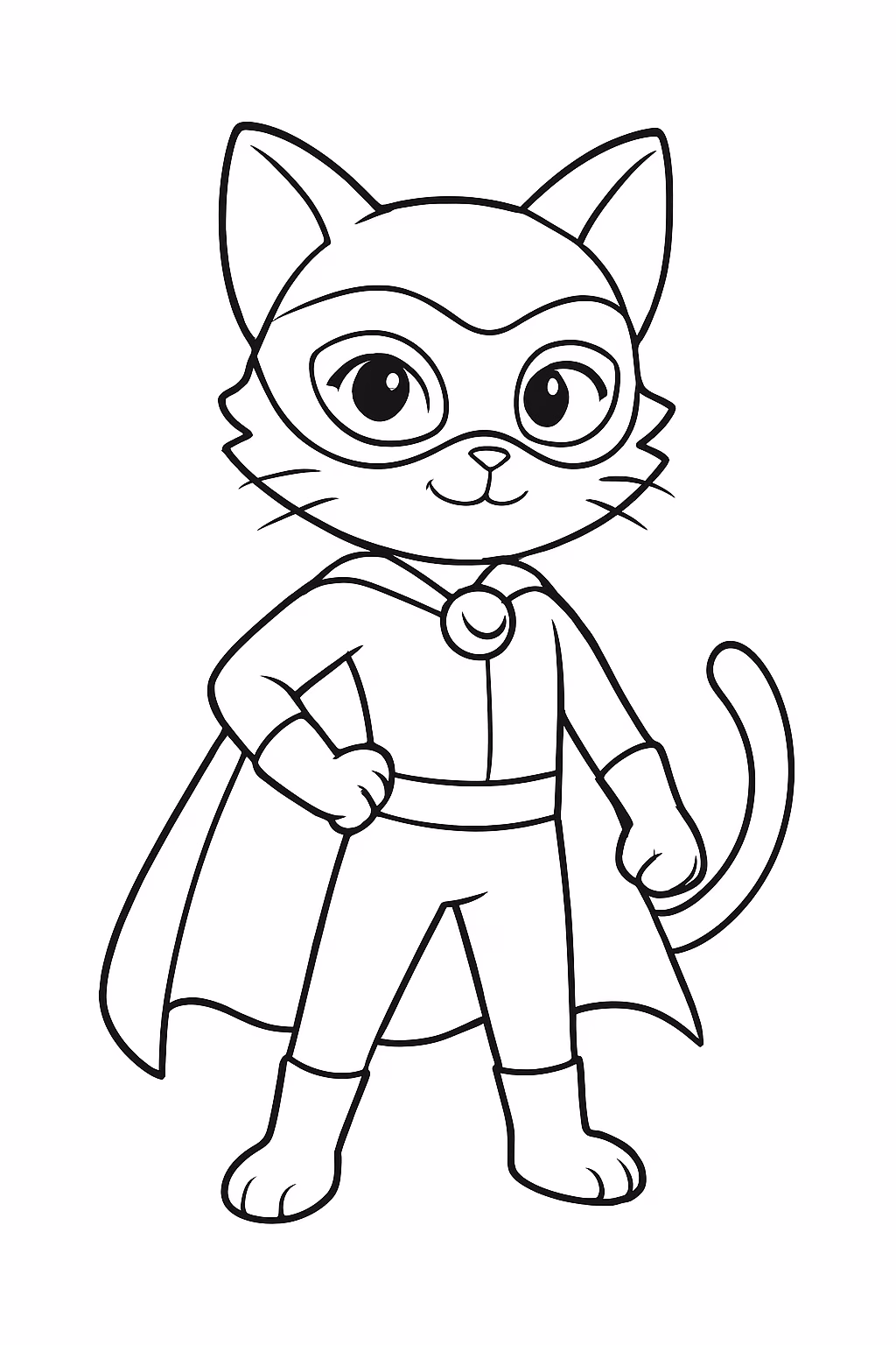 Cat noir para colorir — desenho para imprimir