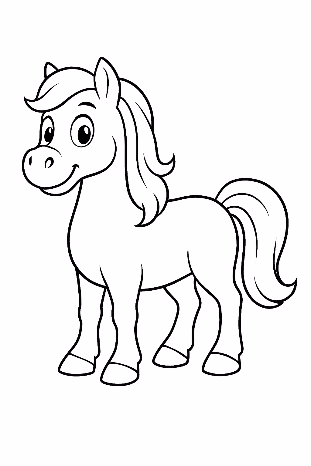 Cavalo para colorir — desenho para imprimir