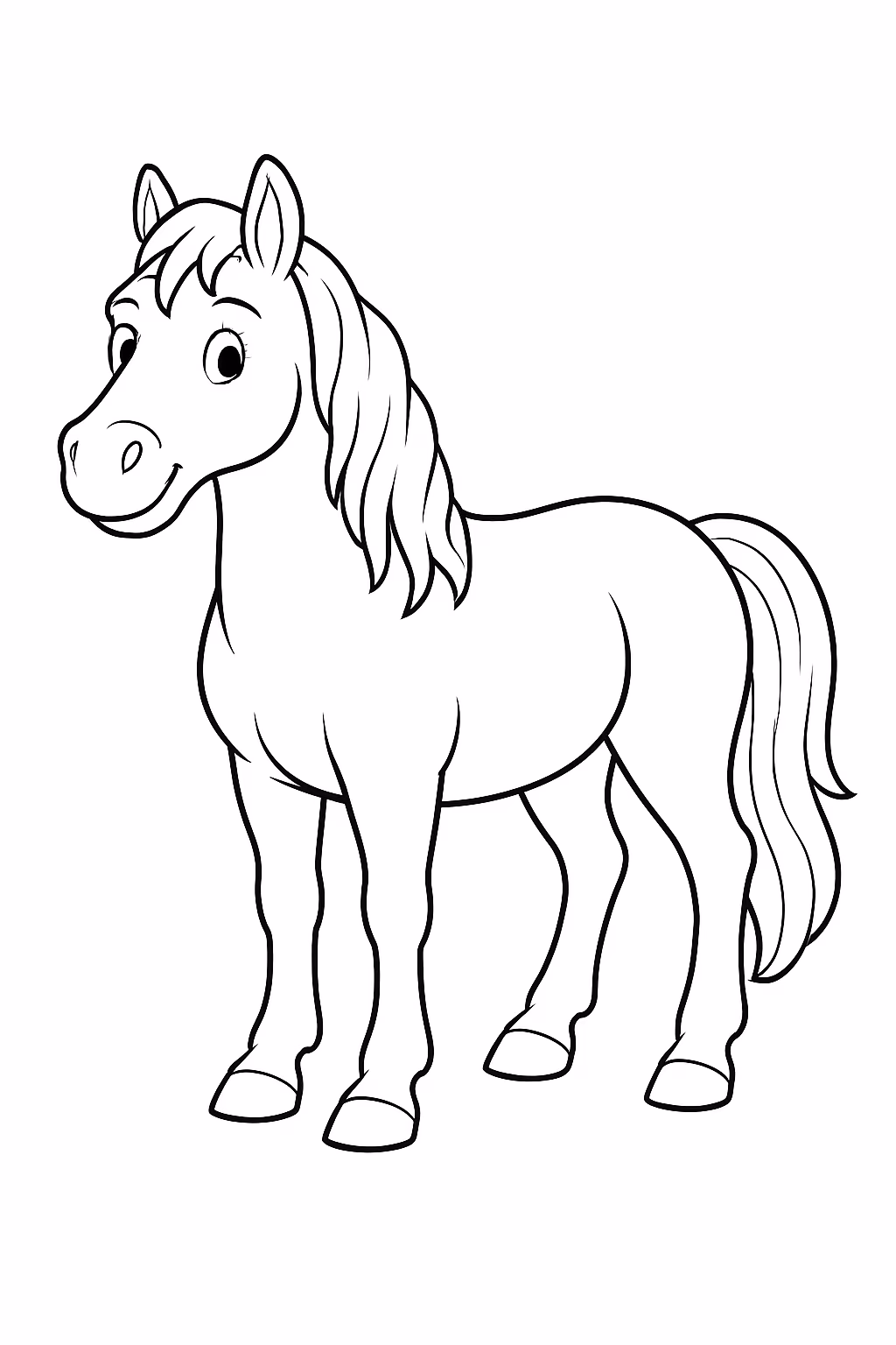 Cavalo criolo para colorir — desenho para imprimir
