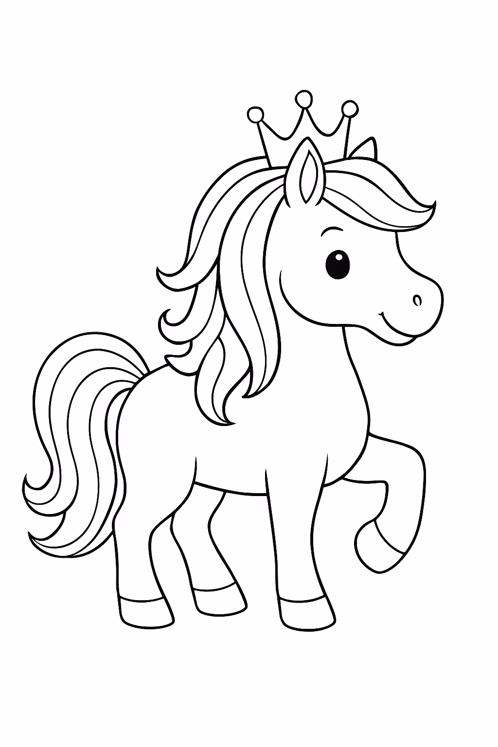Cavalo real para colorir — desenho para imprimir