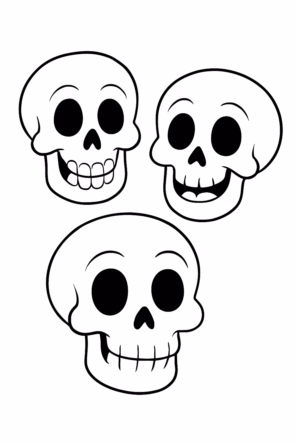 Caveiras para colorir — desenho para imprimir