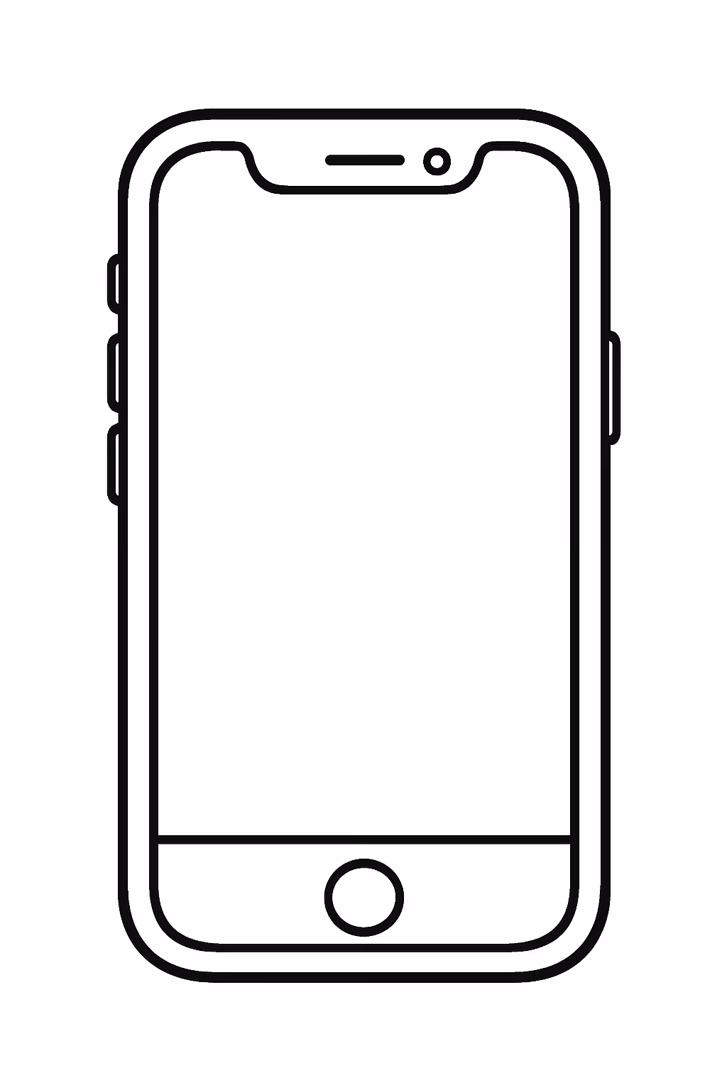 Celular iphone para colorir — desenho para imprimir