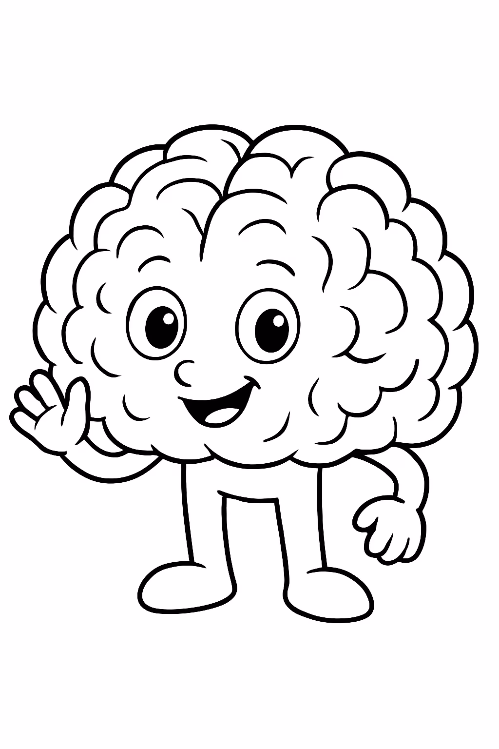 Cerebro humano varios para colorir — desenho para imprimir