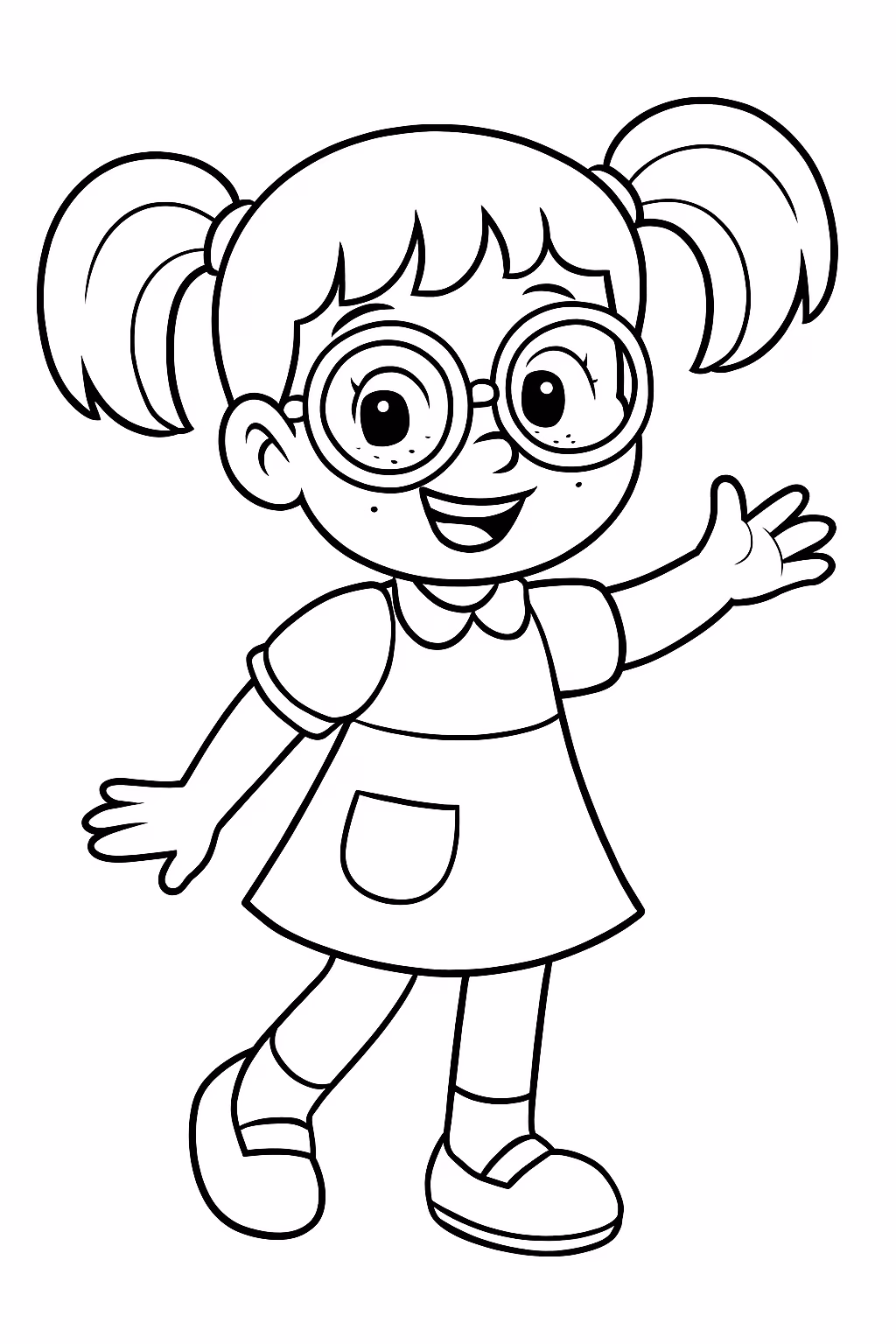 Chiquinha para colorir — desenho para imprimir
