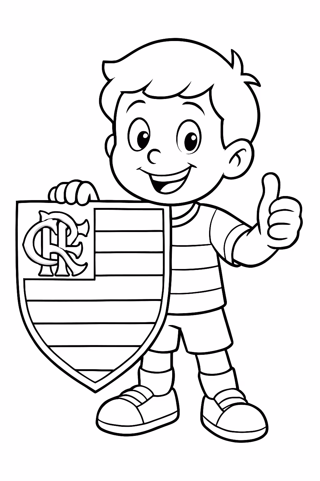 Clube de regatas do flamengo para colorir — desenho para imprimir