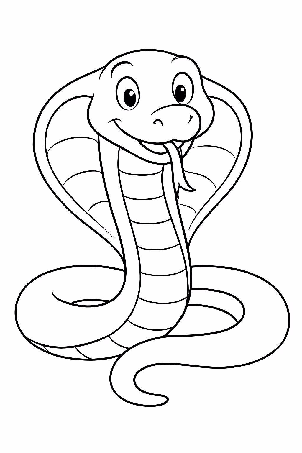 Cobra para colorir — desenho para imprimir
