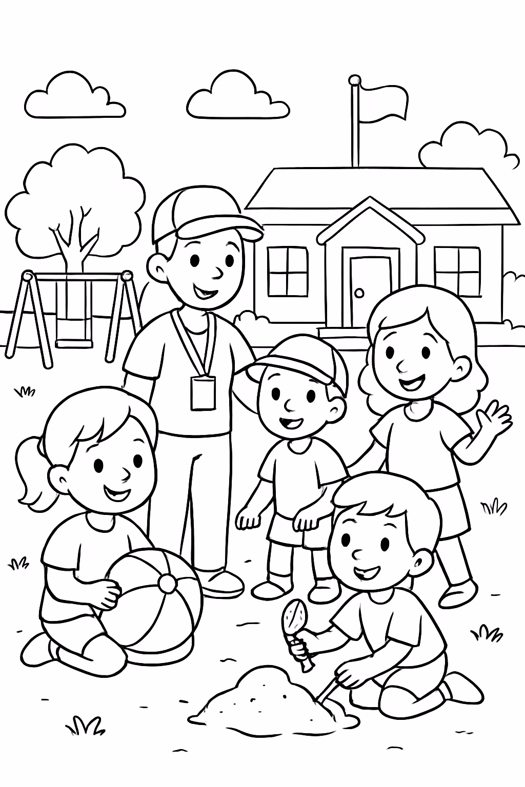 Colonia de ferias na escola ari de sa para colorir — desenho para imprimir