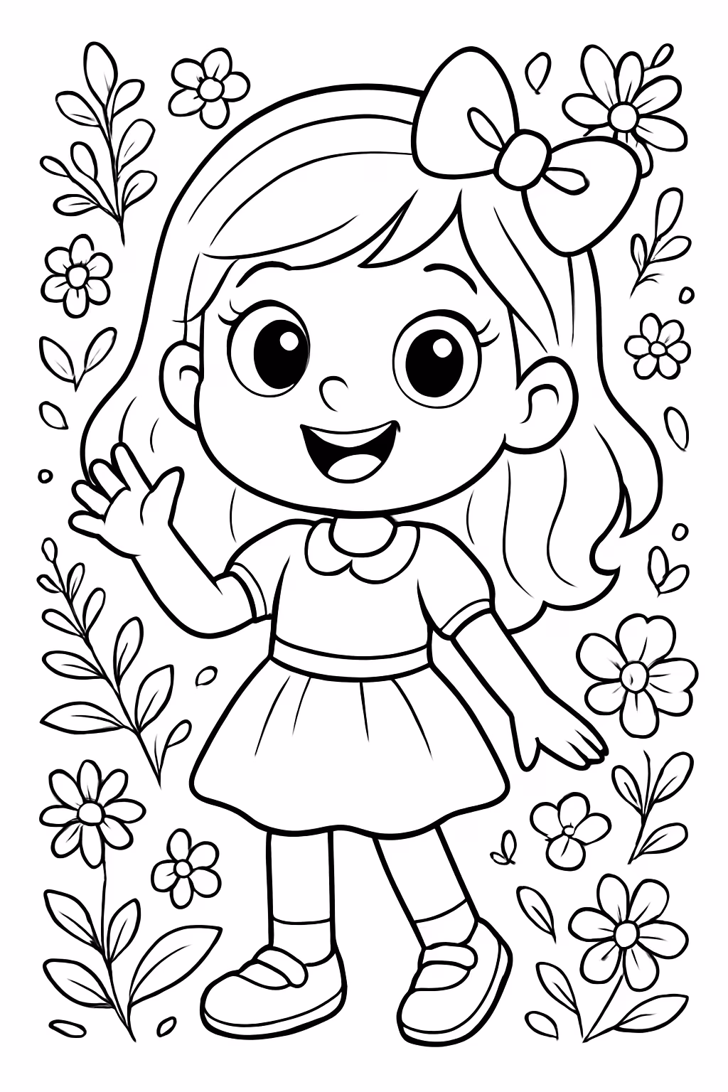 Com muitos detalhes para colorir — desenho para imprimir