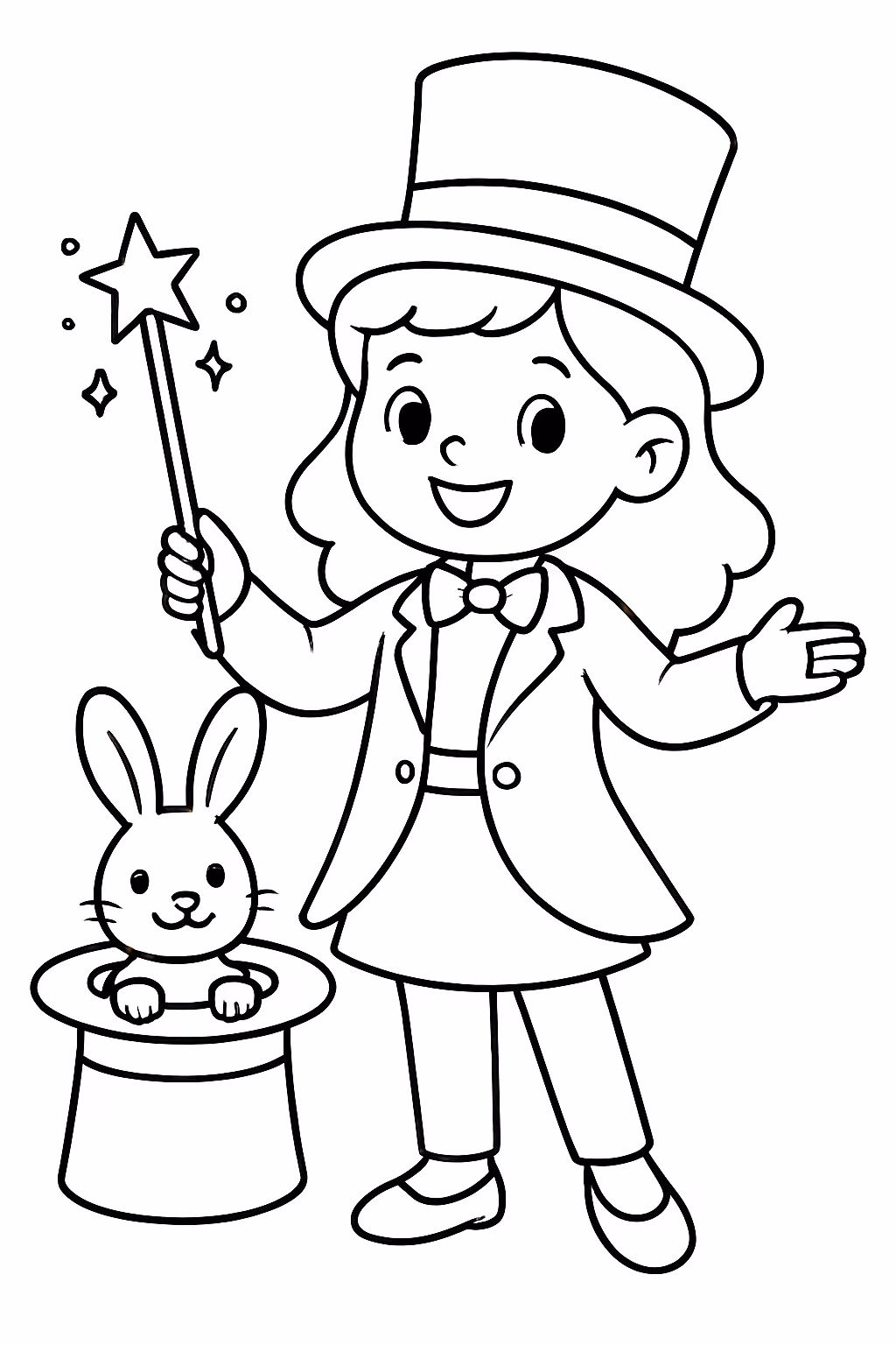 Como magica para colorir — desenho para imprimir