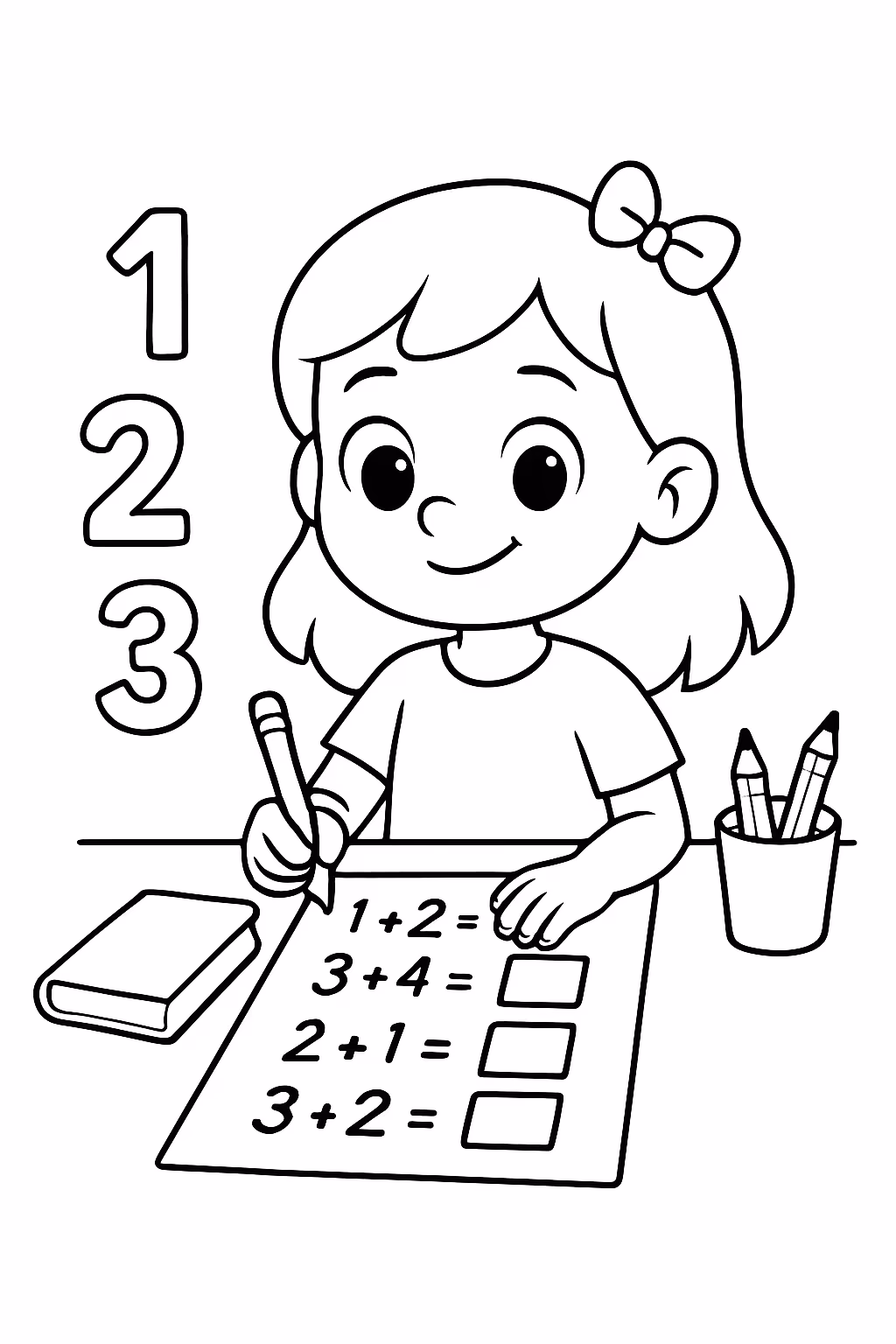 Contas de matematica de primeiro ano para colorir — desenho para imprimir