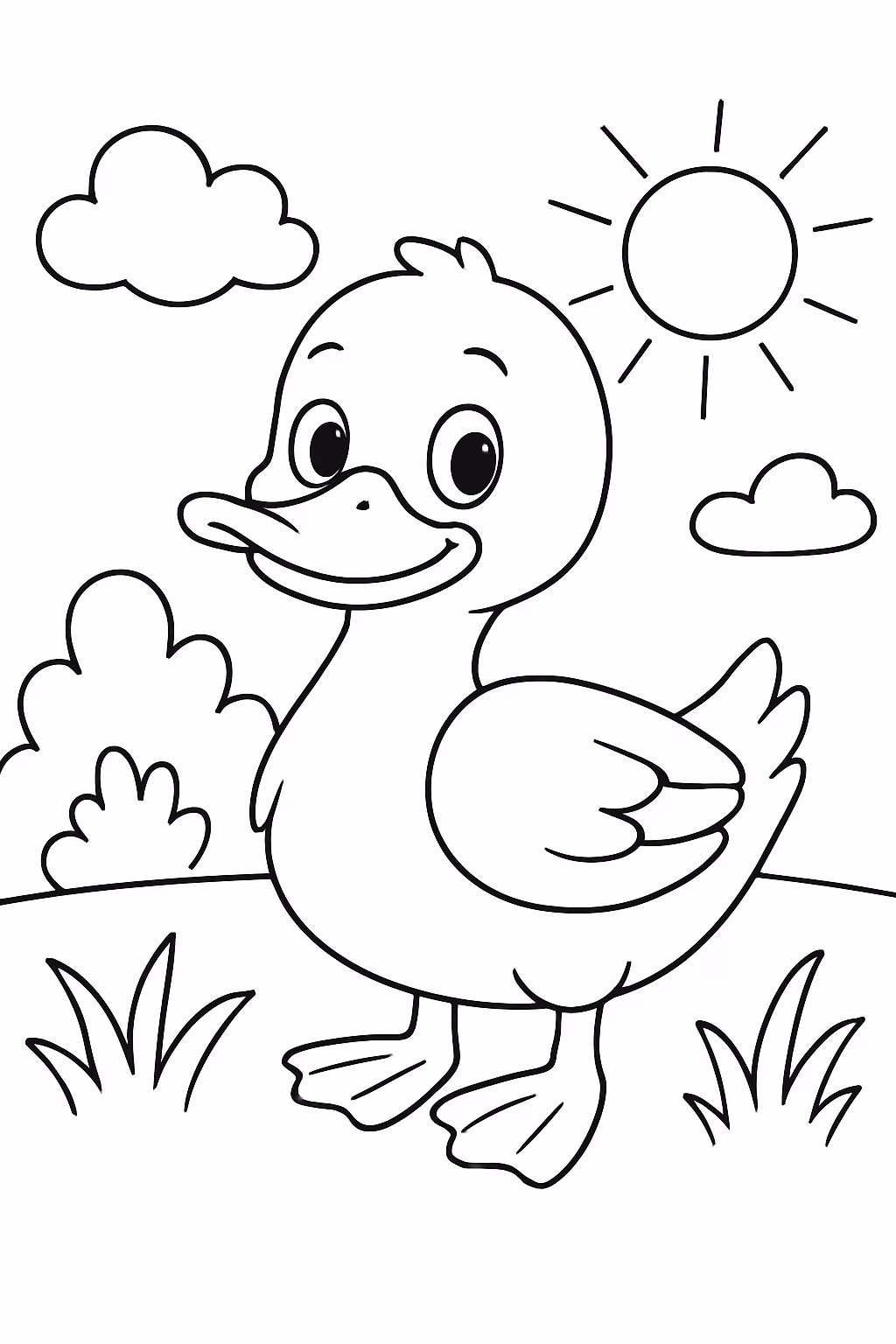 Continua com esse mas estilo paper duck para colorir — desenho para imprimir