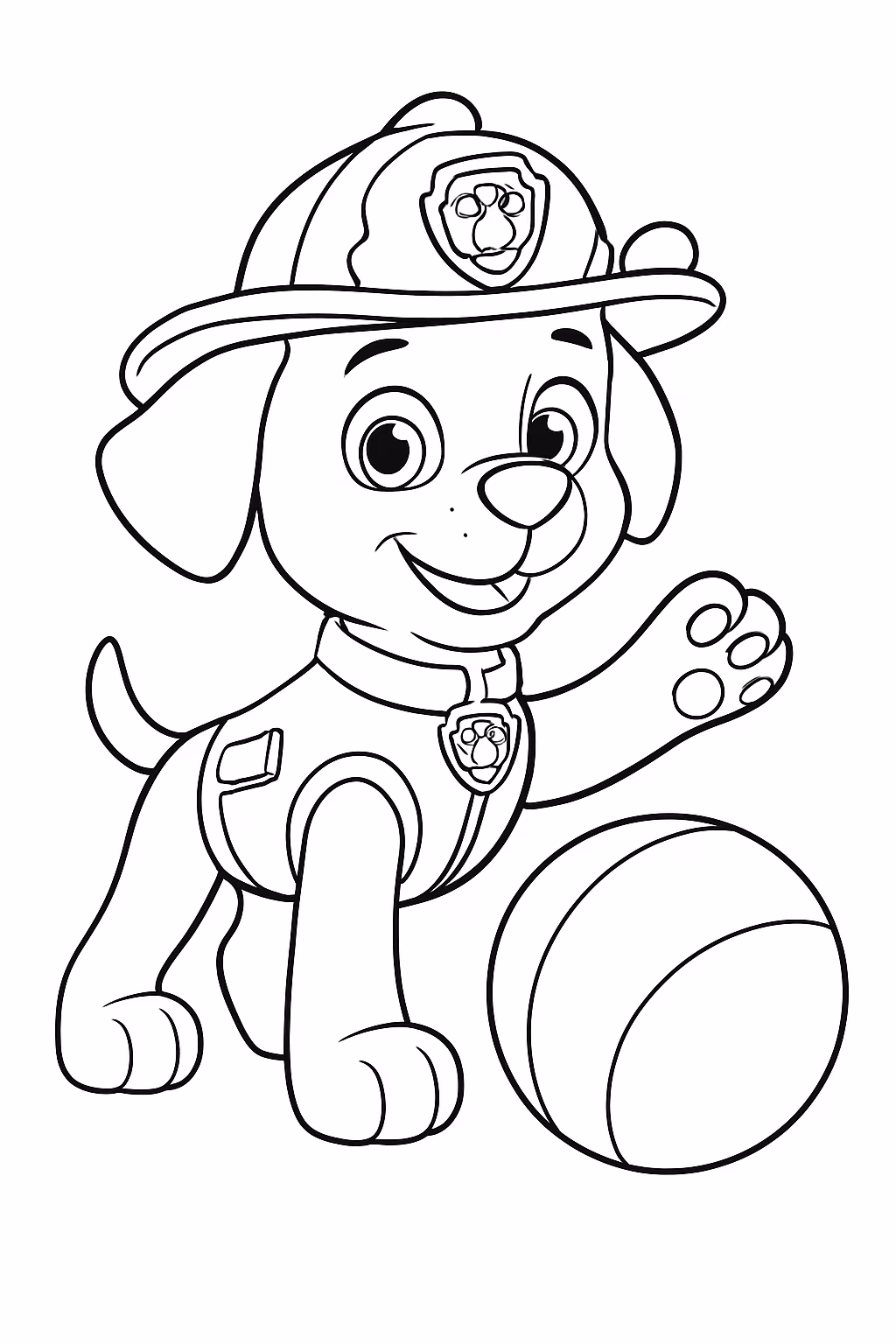 Coordenacao motora patrulha canina para colorir — desenho para imprimir
