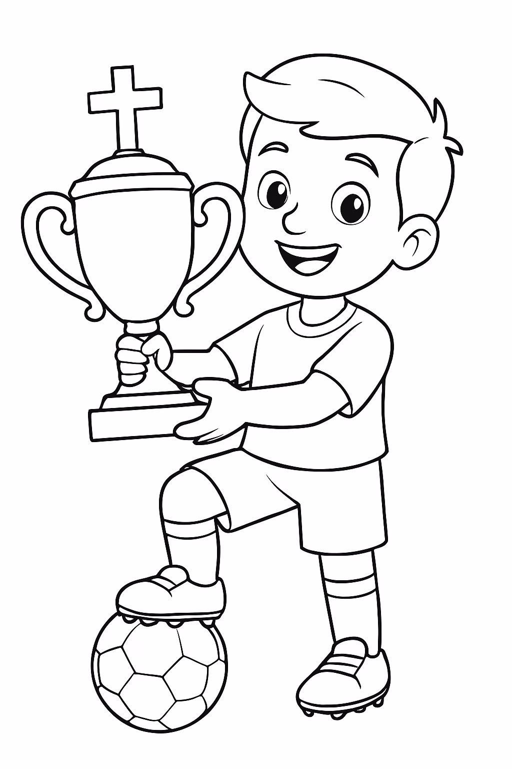 Copa cristiano para colorir — desenho para imprimir