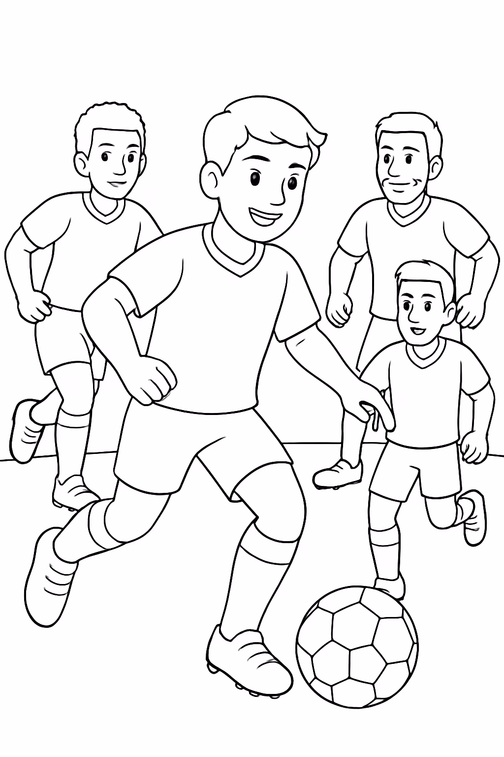 Copa do mundo jogadores famosos para colorir — desenho para imprimir