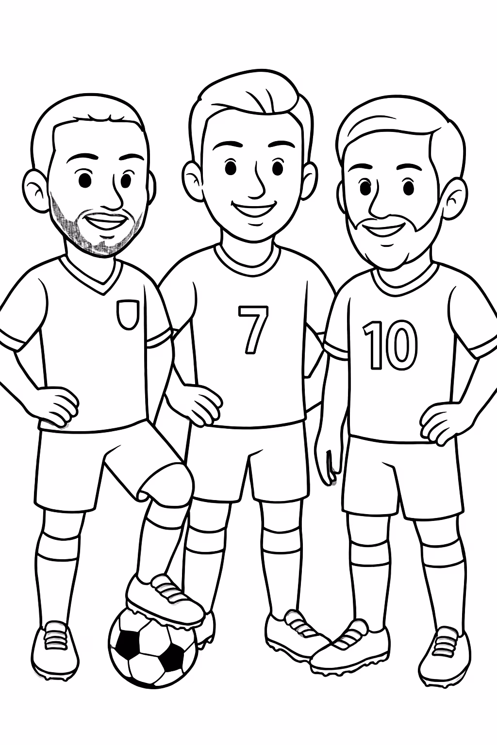 Copa do mundo jogadores famosos neymar cristiano ronaldo messi para colorir — desenho para imprimir