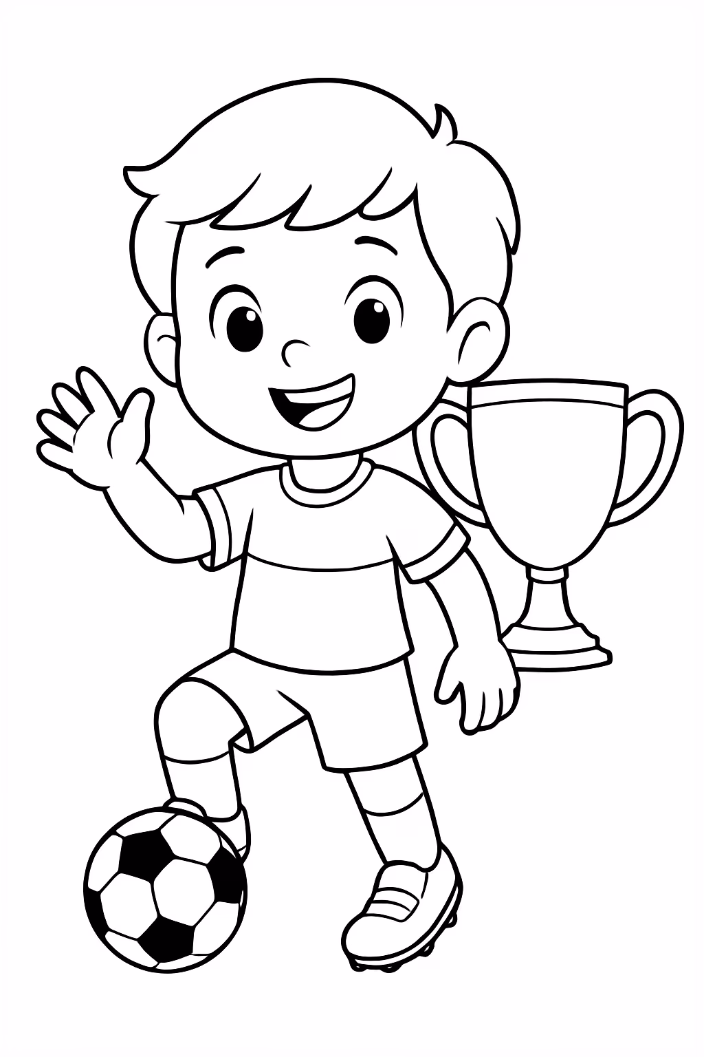 Copa do mundo simples e facil de para colorir — desenho para imprimir