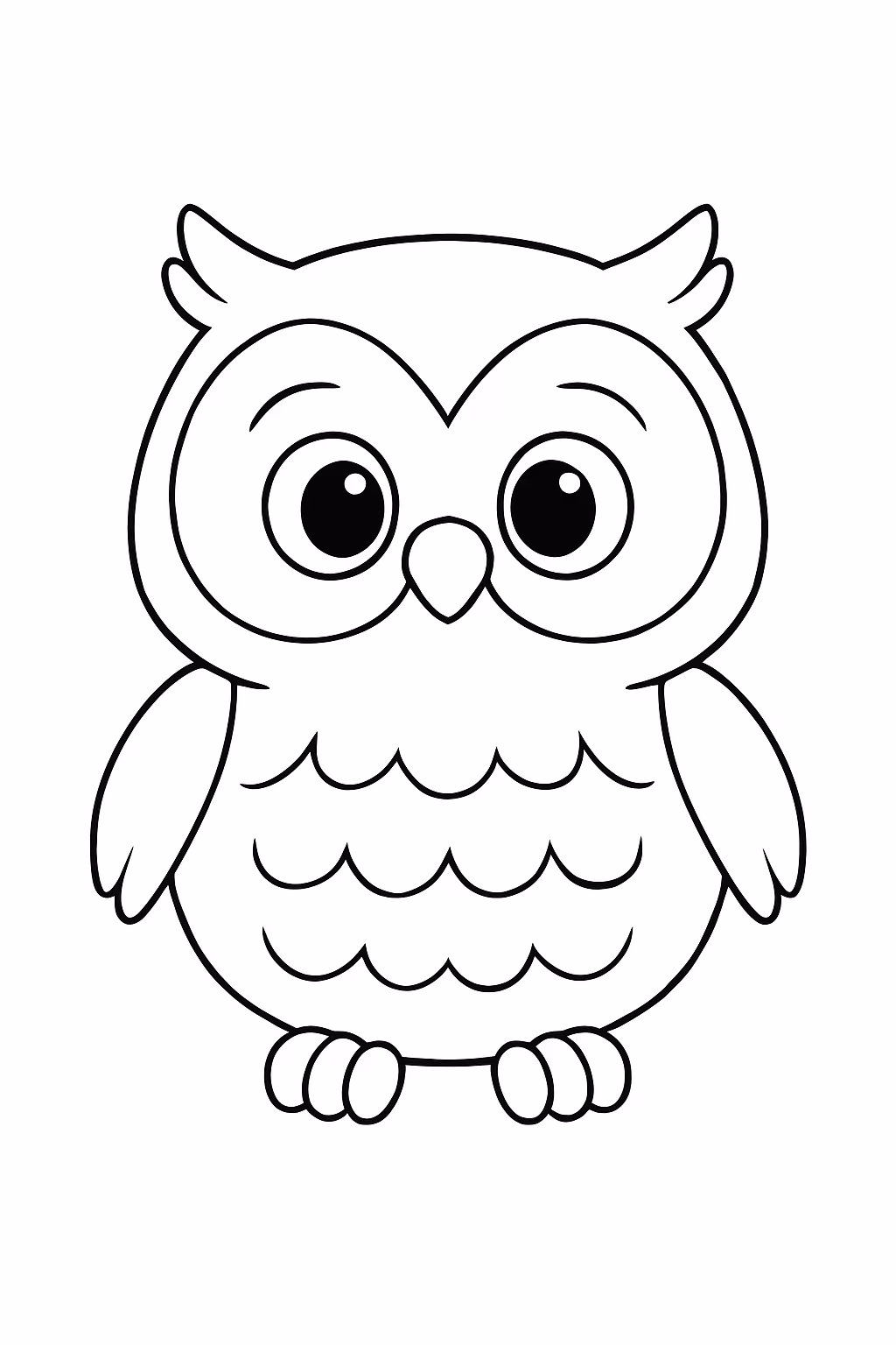 Coruja fofinha para colorir — desenho para imprimir