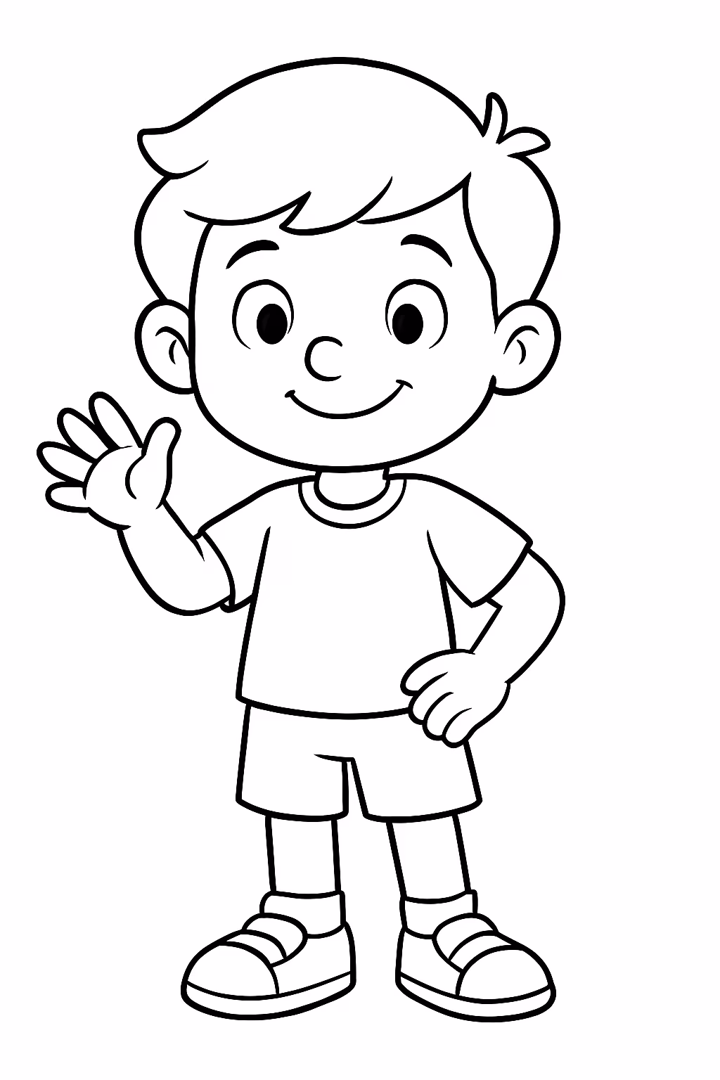 Cria um que oculpa toda a folha com traco grosso para colorir — desenho para imprimir