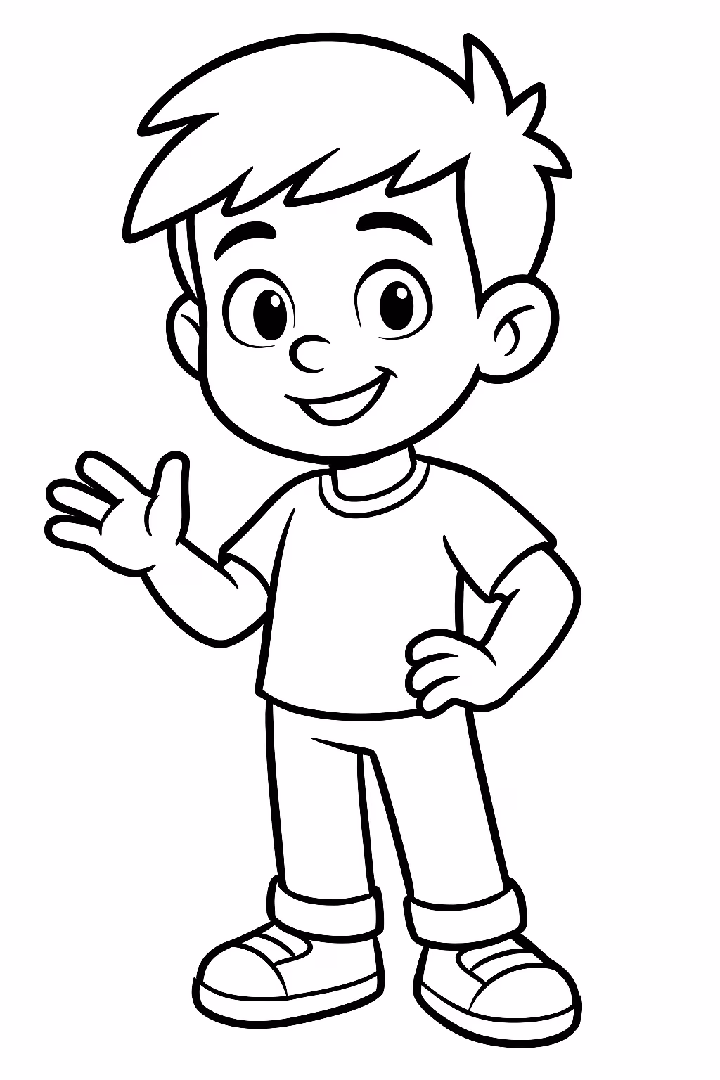 Cria um que oculpa toda a folha com traco grosso para colorir — desenho para imprimir