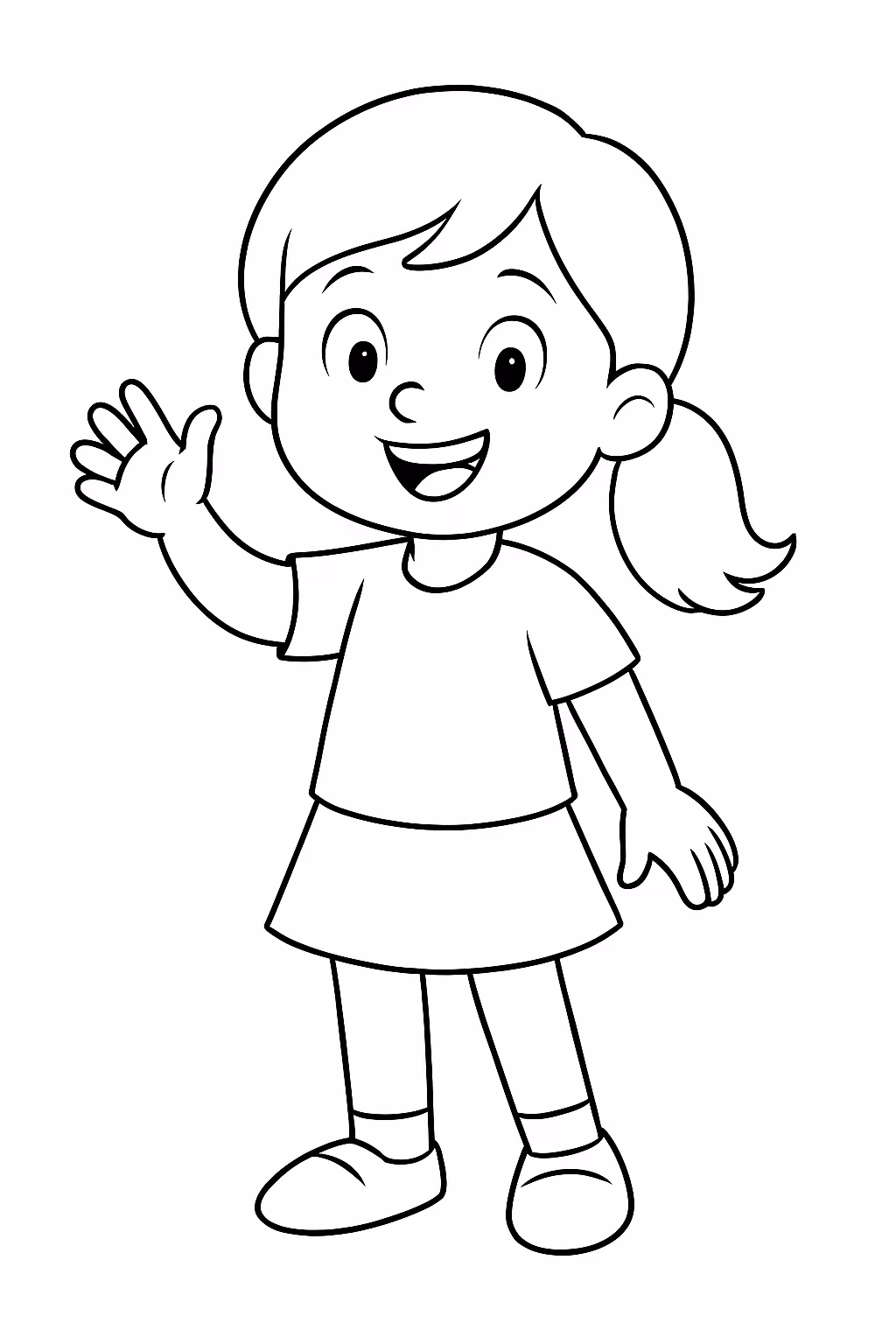 Crianca para colorir — desenho para imprimir