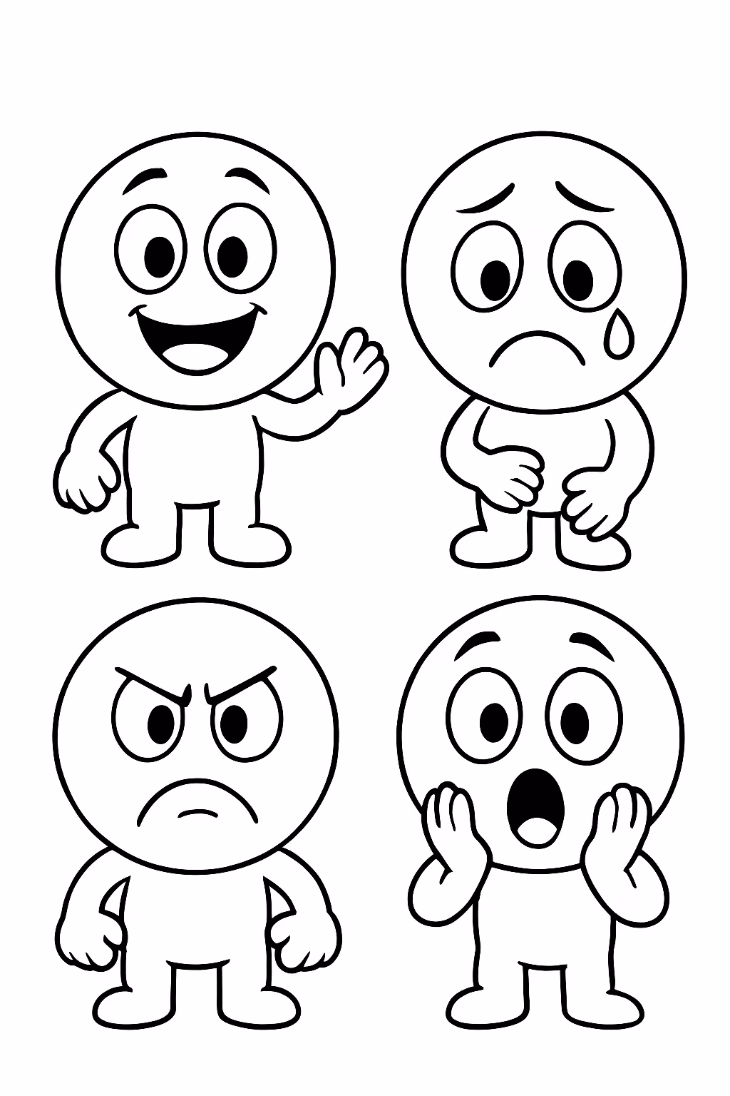 Criar com emocoes para colorir — desenho para imprimir