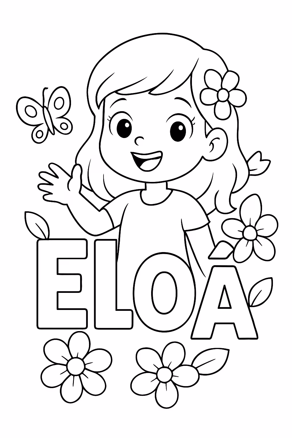 Crie com nome eloa para colorir — desenho para imprimir