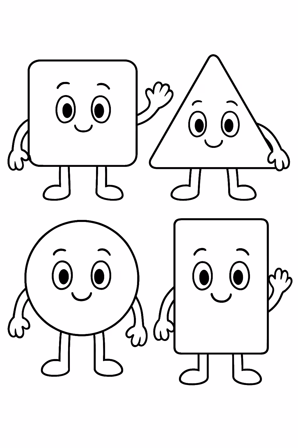 Crie formas gemetricas exercicio de educacao infantil para colorir — desenho para imprimir