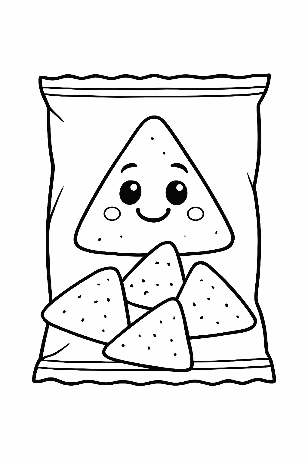 Crie o de doritos para colorir — desenho para imprimir