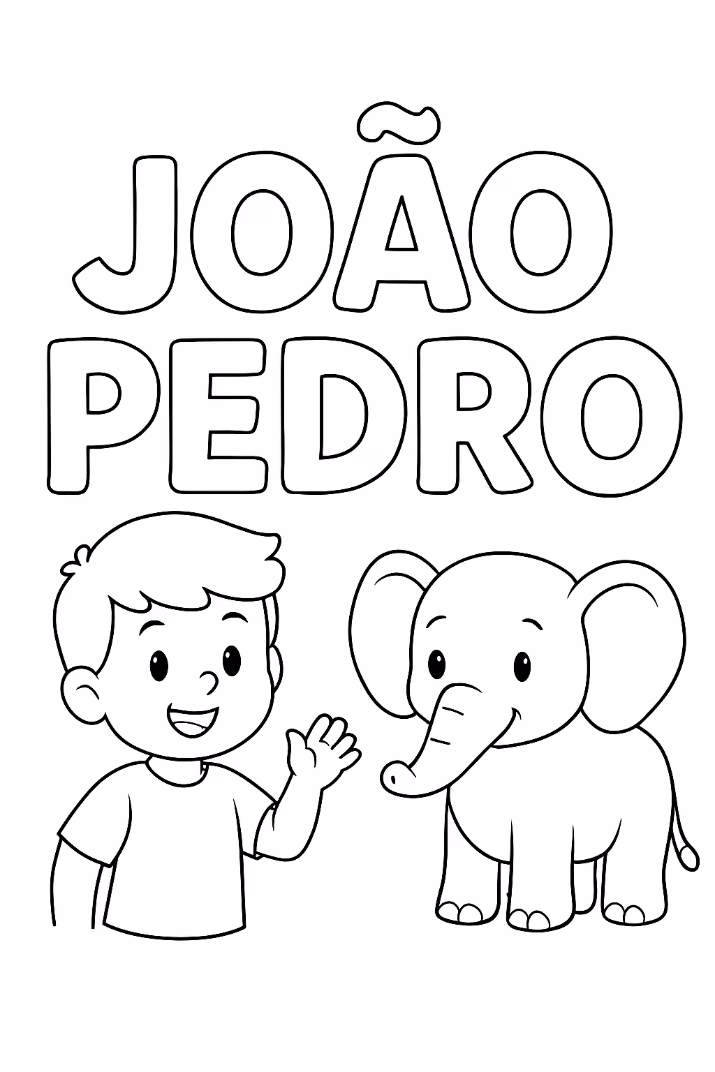 Crie um com o nome joao pedro para colorir — desenho para imprimir