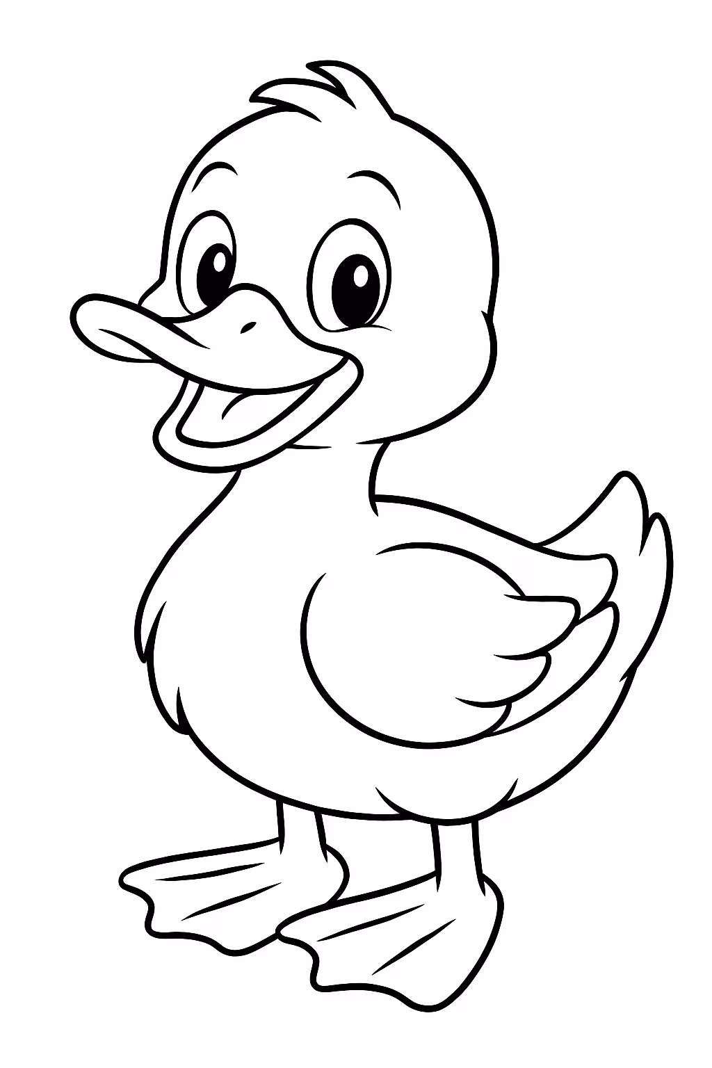 Crie um do paper duck para colorir — desenho para imprimir
