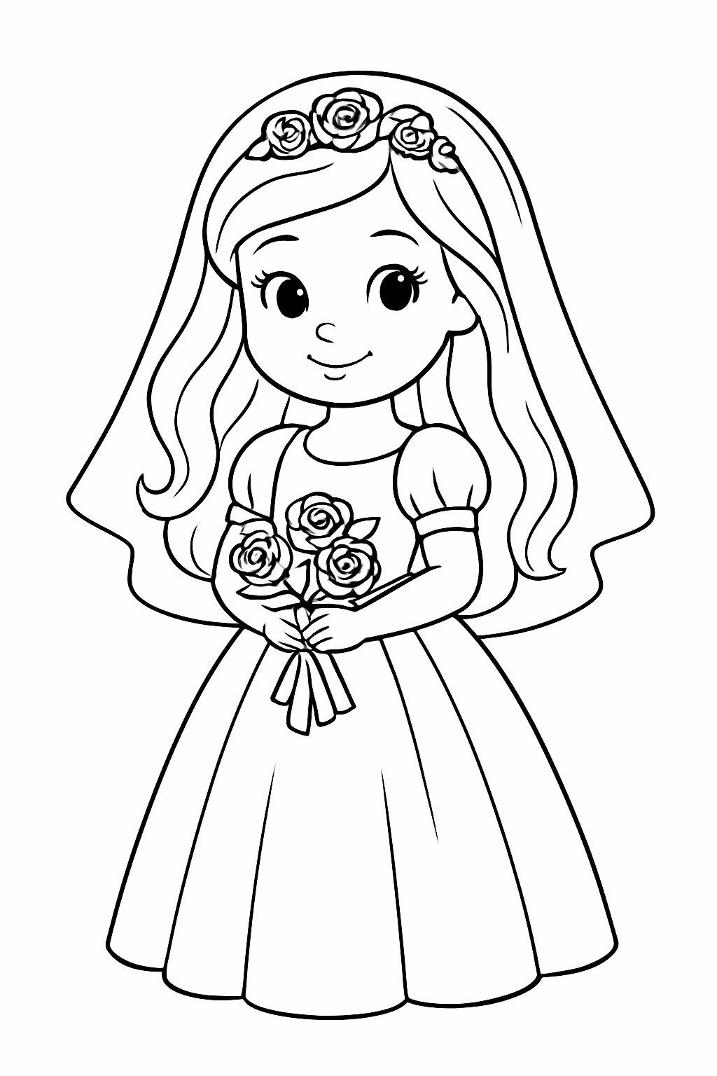 Crie um estilo barbie de uma crianca de mais ou para colorir — desenho para imprimir