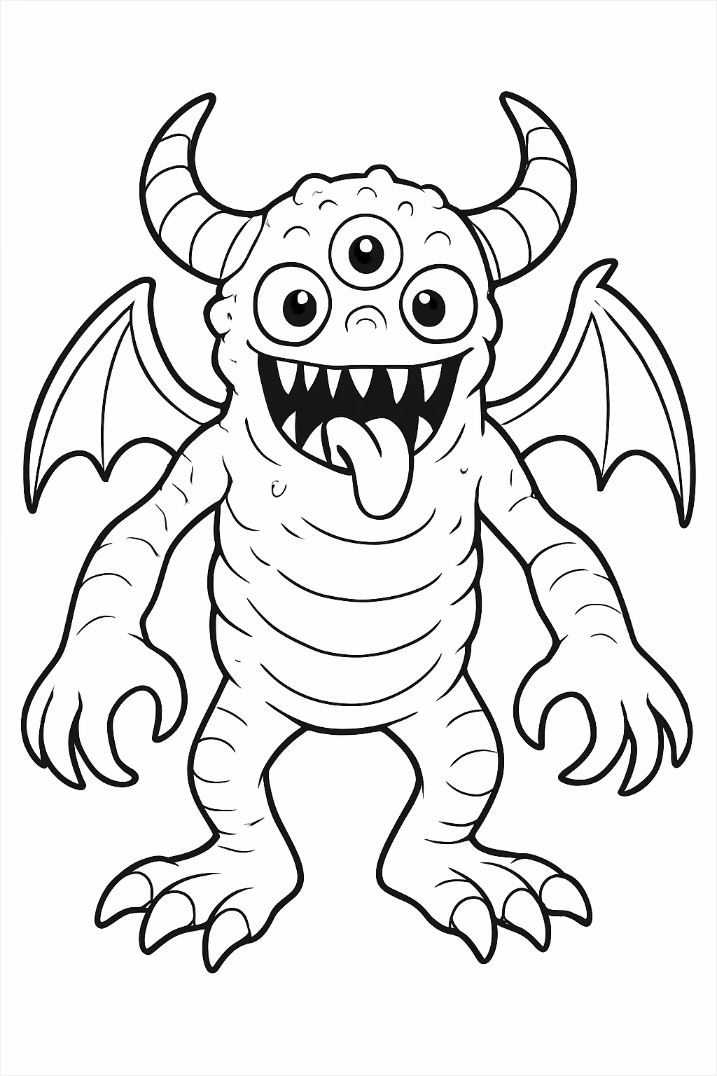 Crie uma criatura de terror totalmente inedita sem copiar monstros para colorir — desenho para imprimir