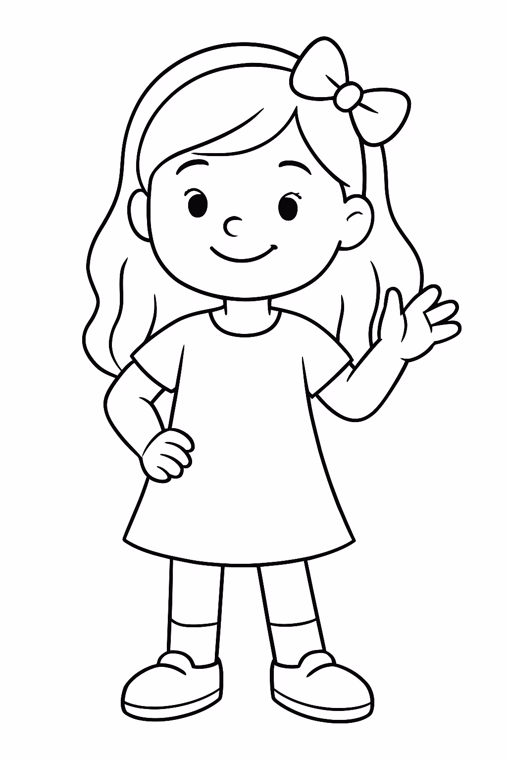 Crie uma menina chamada mirella para colorir — desenho para imprimir