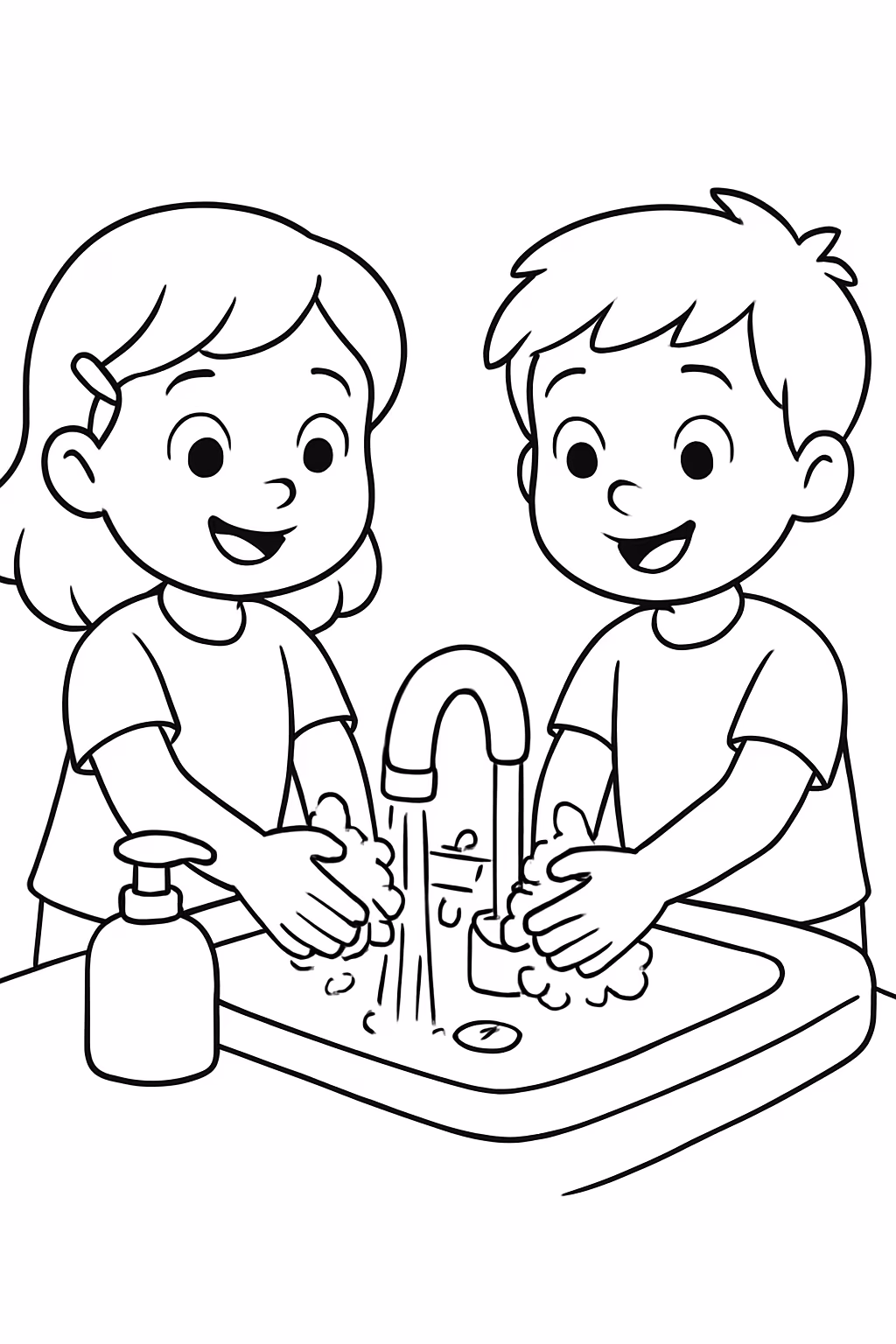 Desenhos de Lavando as mãos
