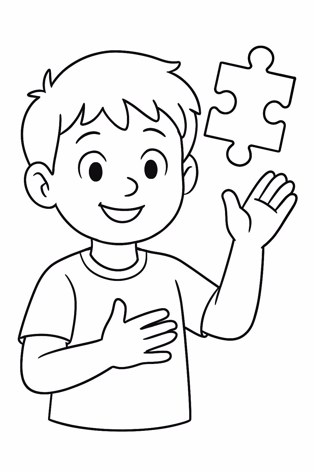 Crinca autiistaa para colorir — desenho para imprimir