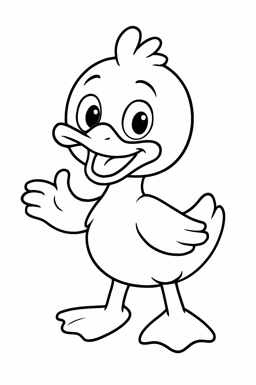 Dan da dan para colorir — desenho para imprimir