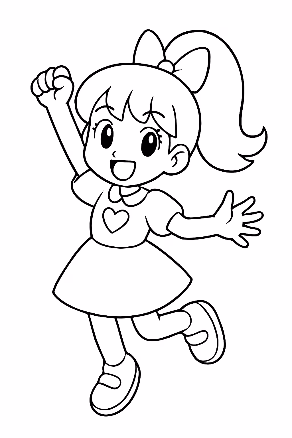 Dan da dan anime para colorir — desenho para imprimir
