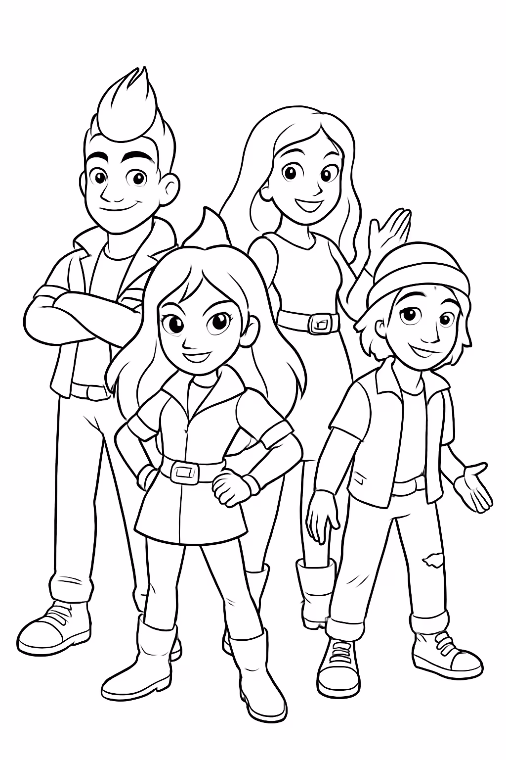 Decendentes torma toda e o bem para colorir — desenho para imprimir