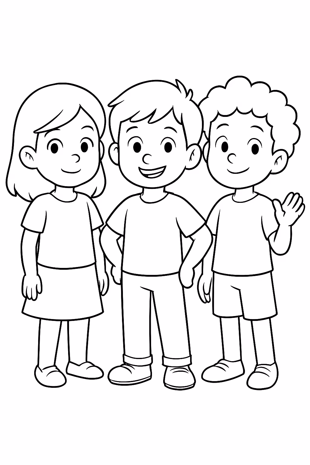 Desenhe a valentina o lorenzo e o bernanrdo para colorir — desenho para imprimir