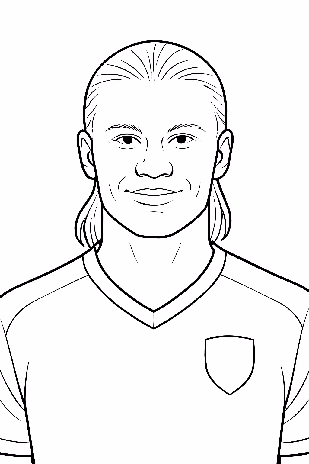 Desenhe o haaland super realista para colorir — desenho para imprimir