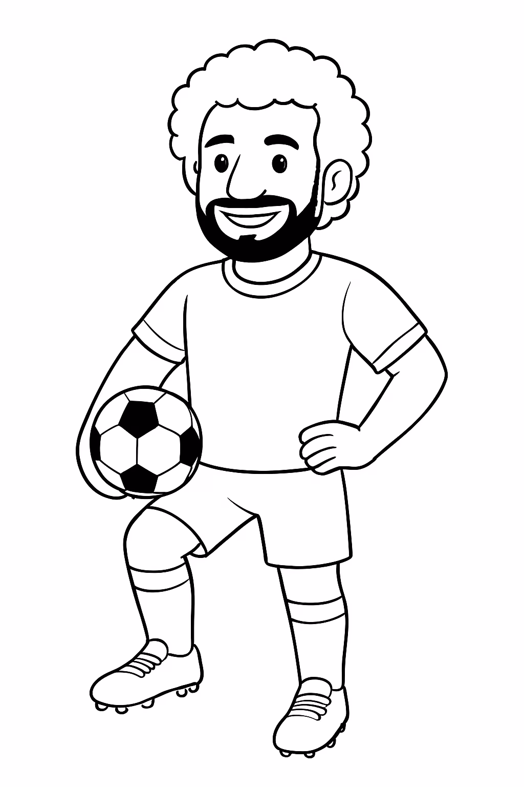Desenhe o mohamed salah para colorir — desenho para imprimir