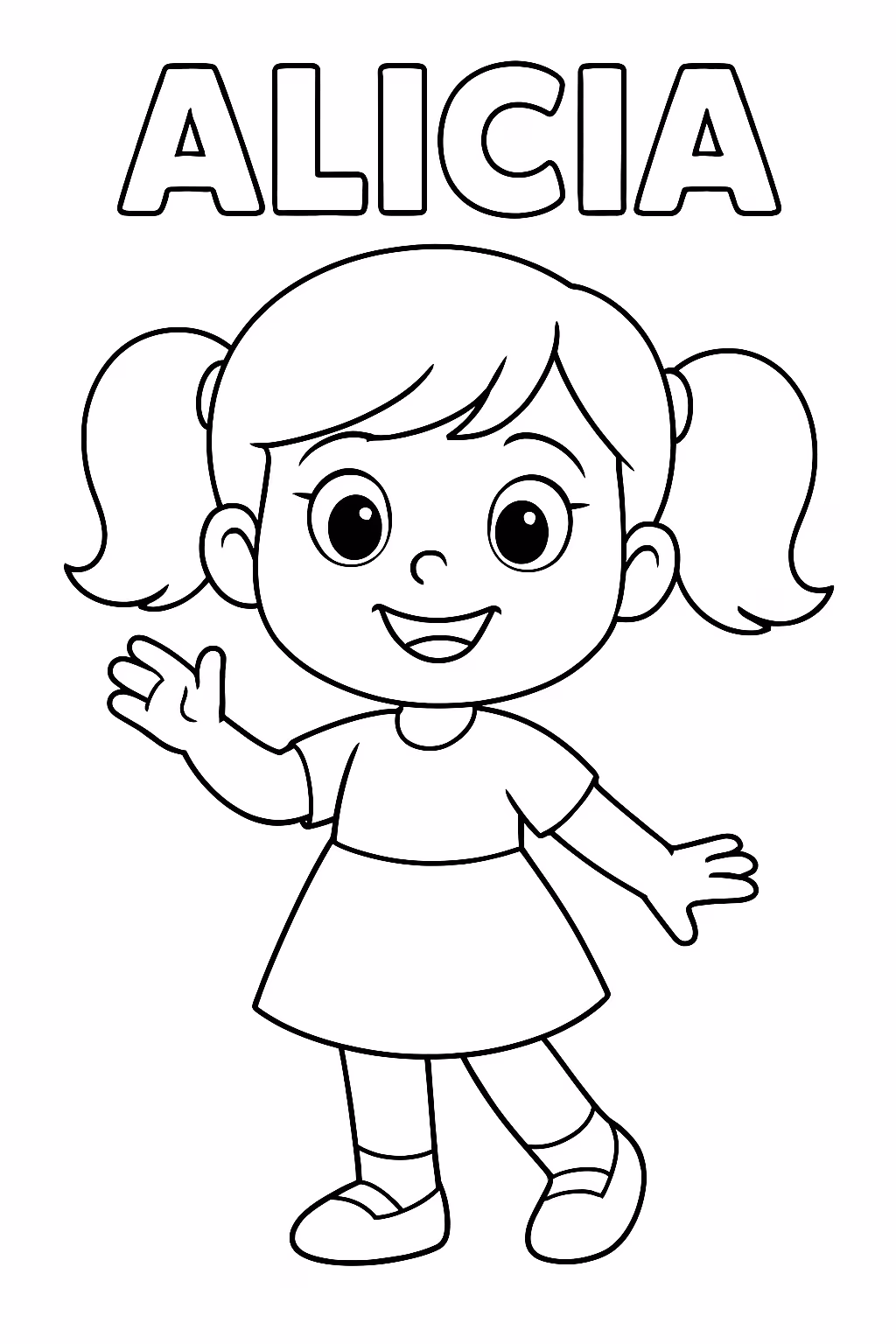 Com nome alicia para colorir — desenho para imprimir