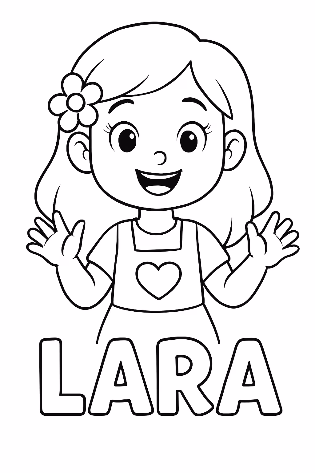 Com nome lara para colorir — desenho para imprimir