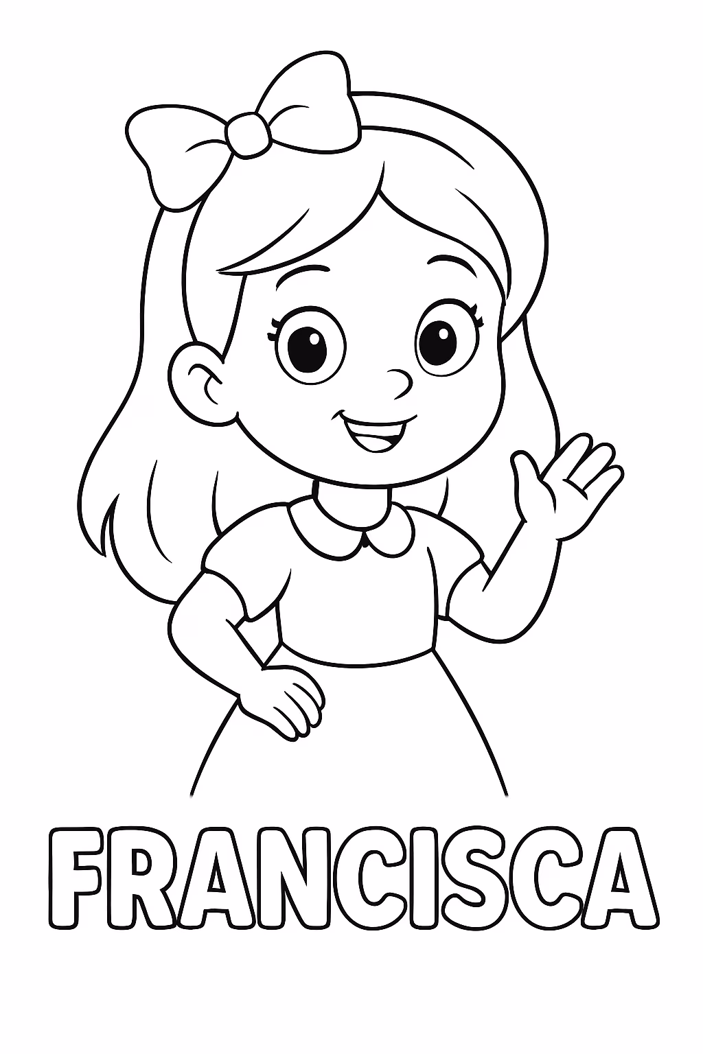 Com o nome francisca para colorir — desenho para imprimir